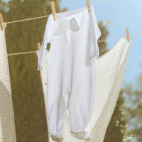 baby velour angel wing sleepsuit
