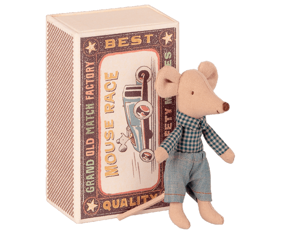 little brother mouse in matchbox