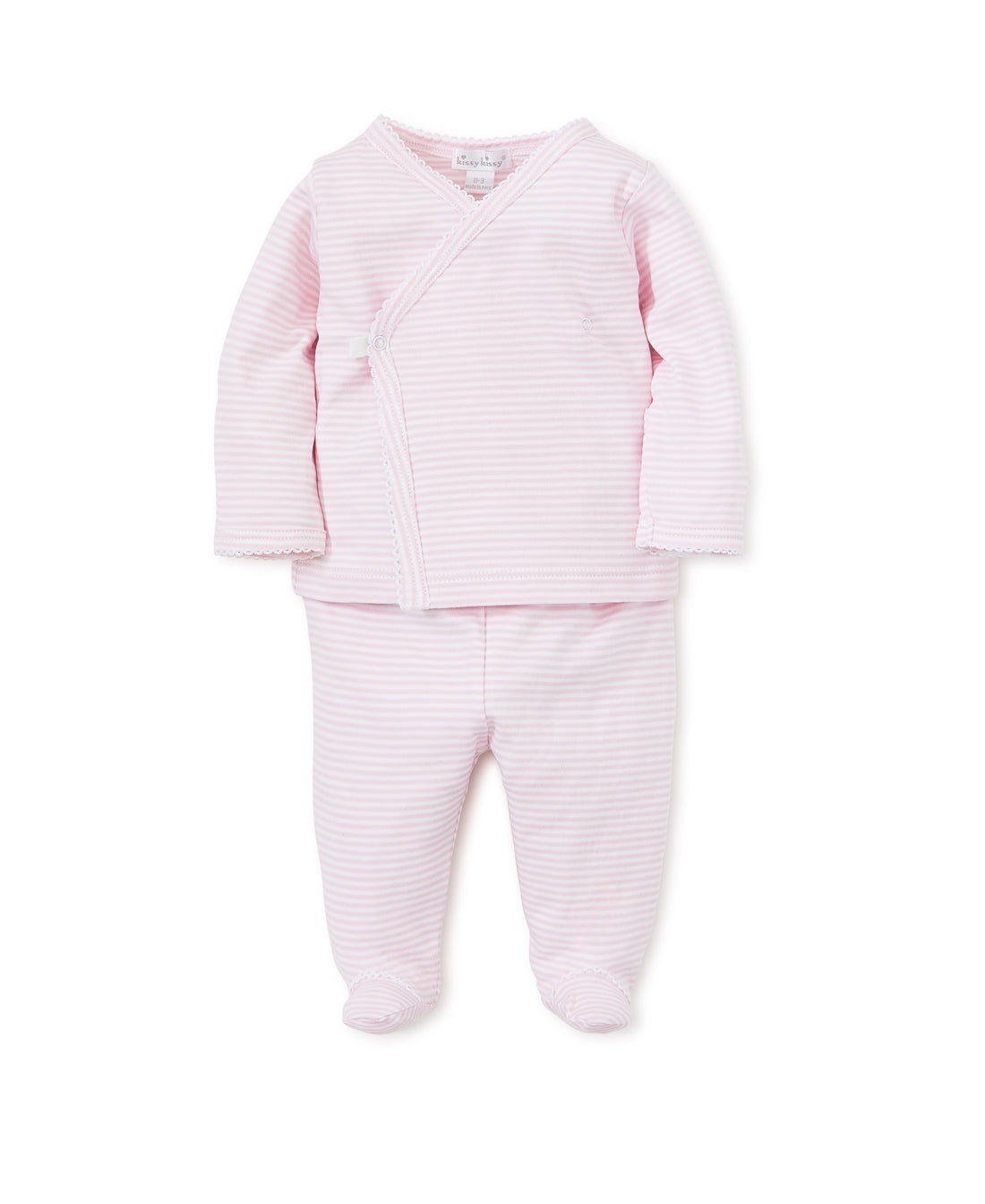stripes footed pant set