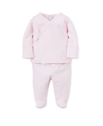 stripes footed pant set