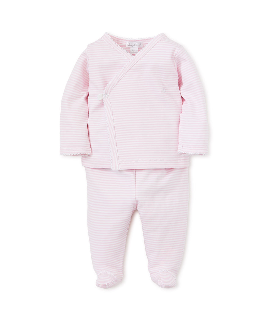 stripes footed pant set