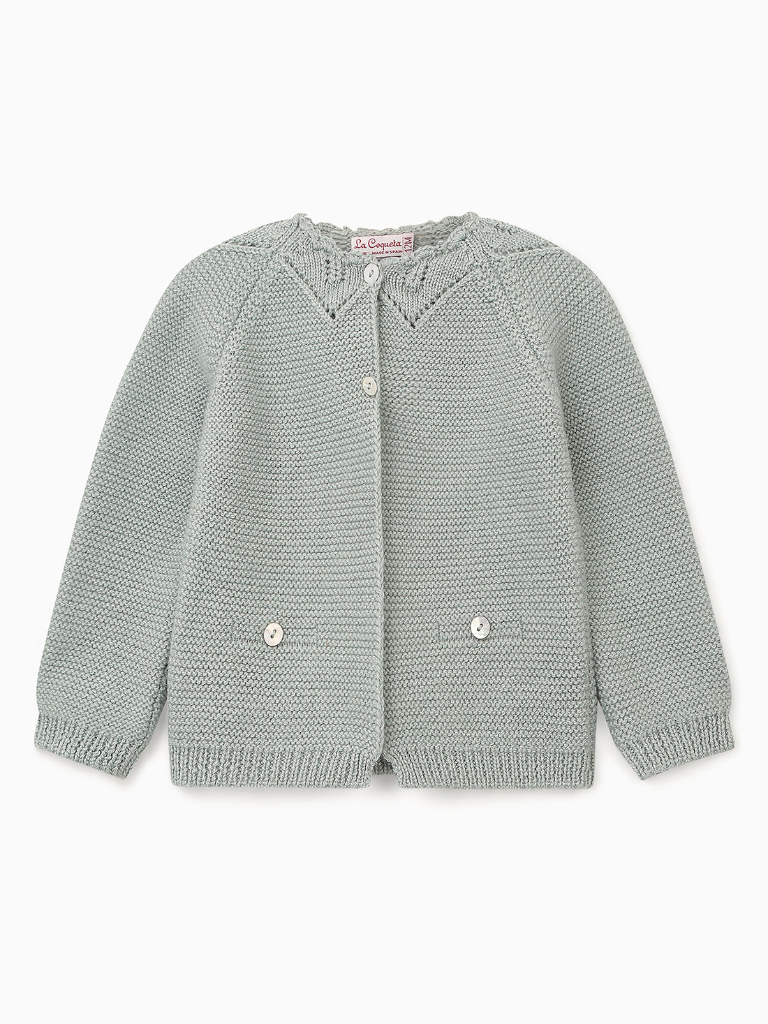 baby roseta cardigan sage green