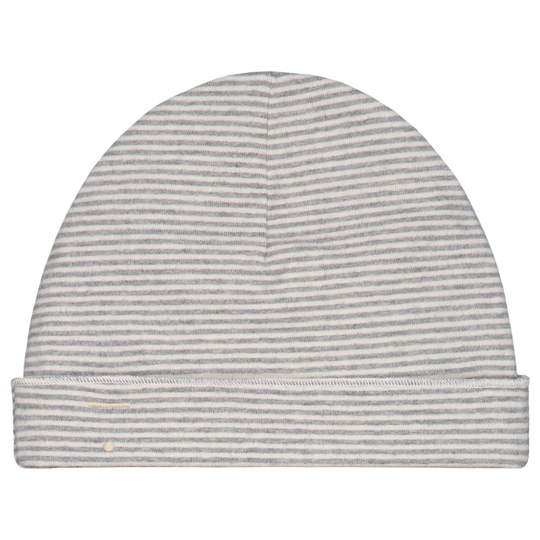 baby beanie stripe grey cream
