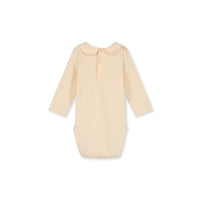 baby collared onesie apricot