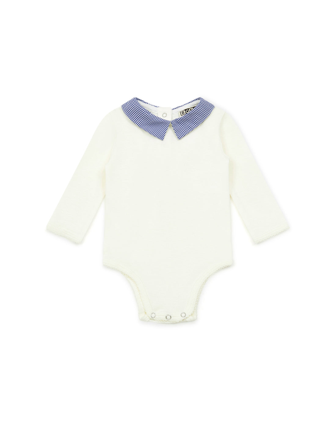 baby gingham collar onesie