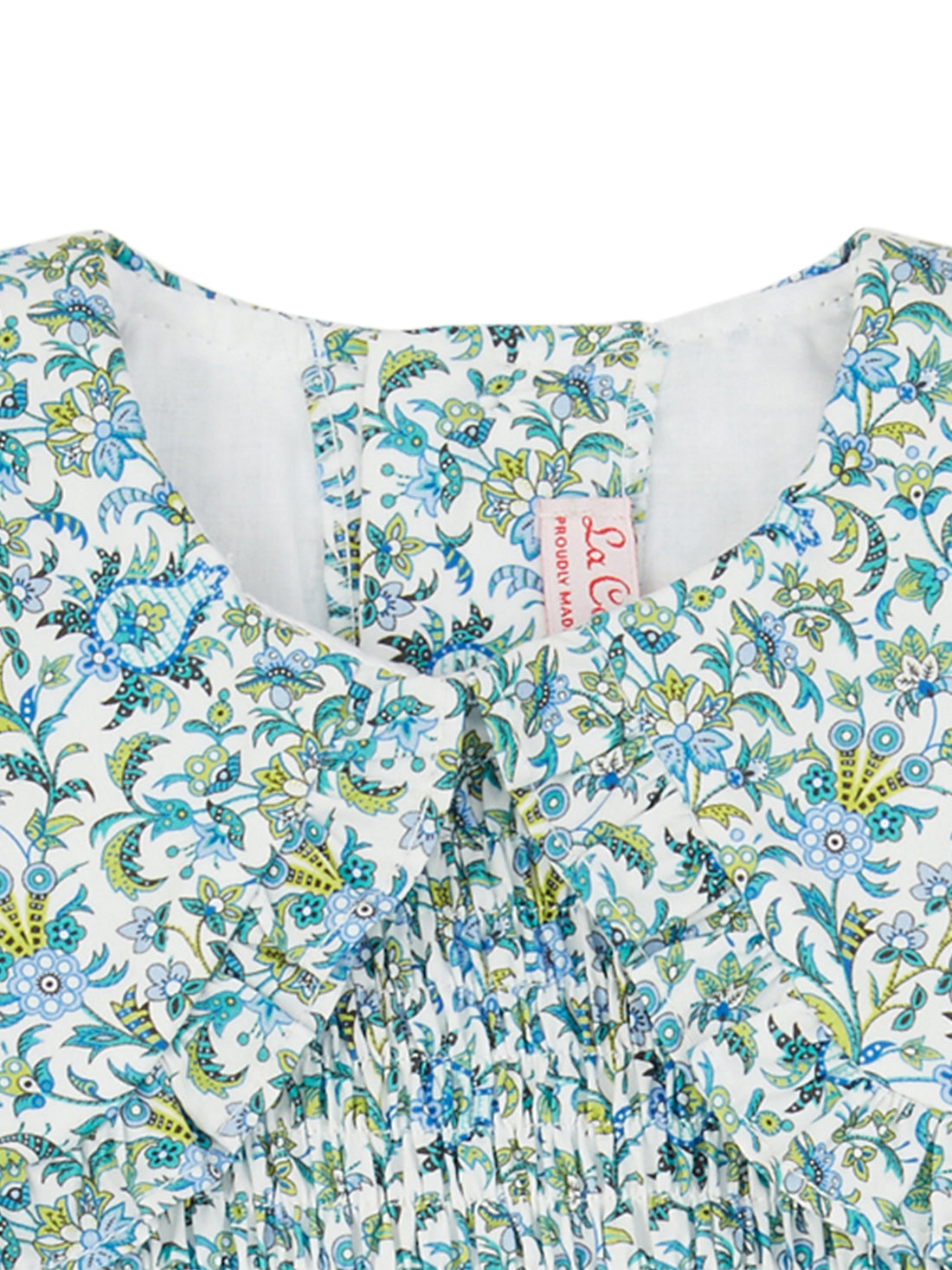 marta smock dress blue floral