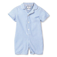 baby seersucker classic romper french blue
