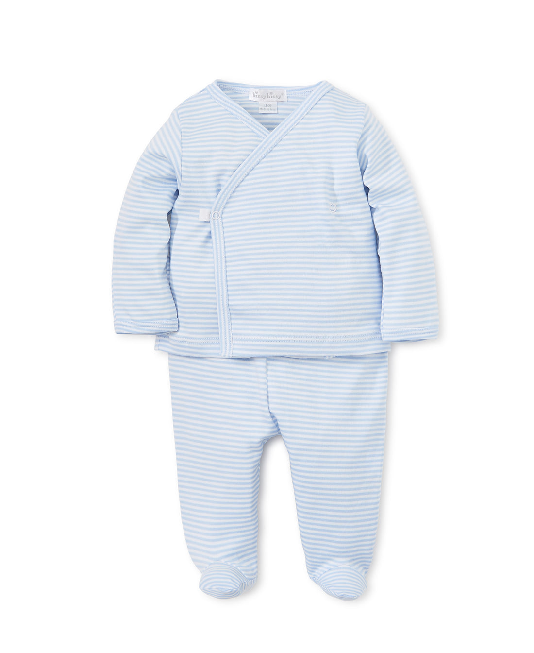 stripes footed pant set