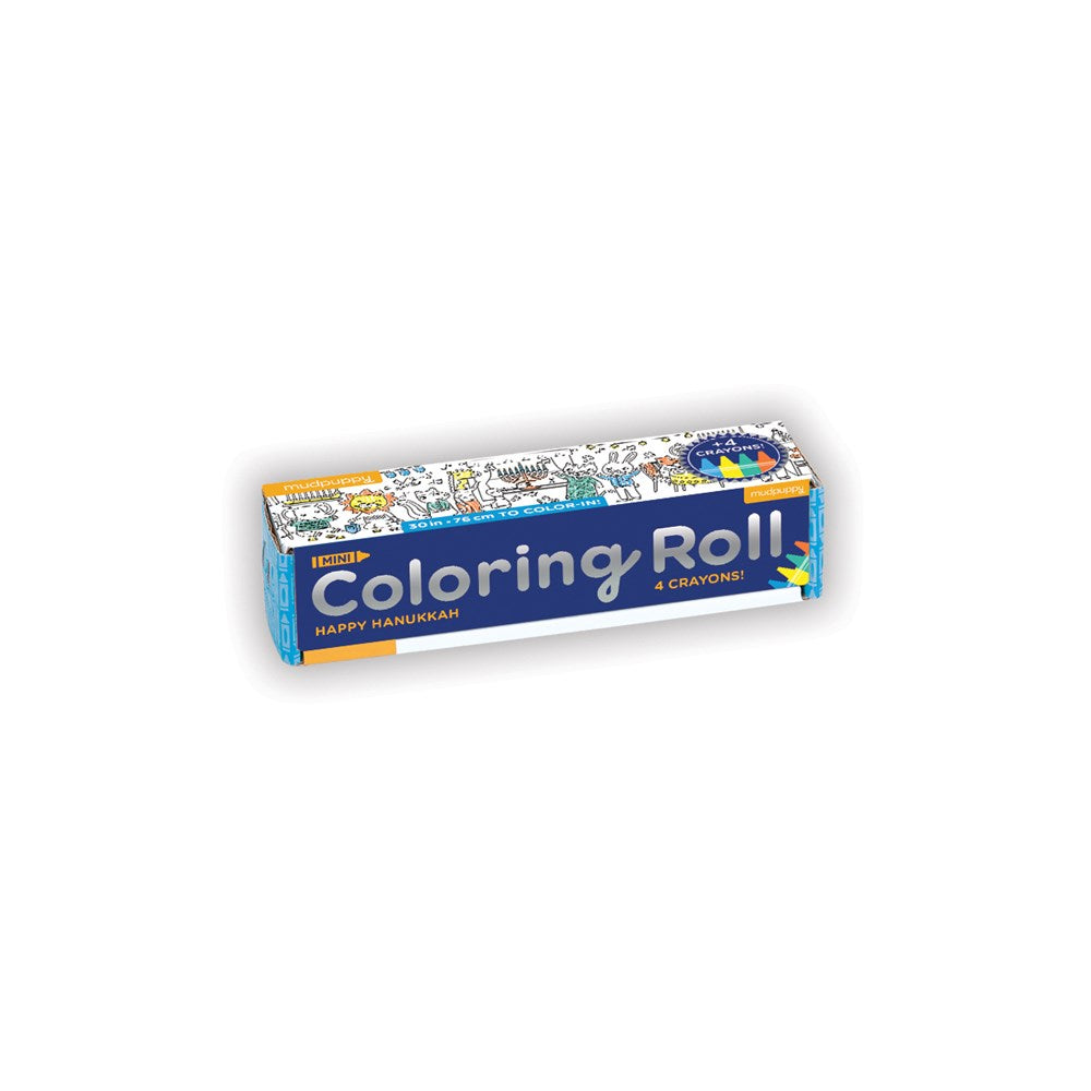 happy hanukkah coloring roll
