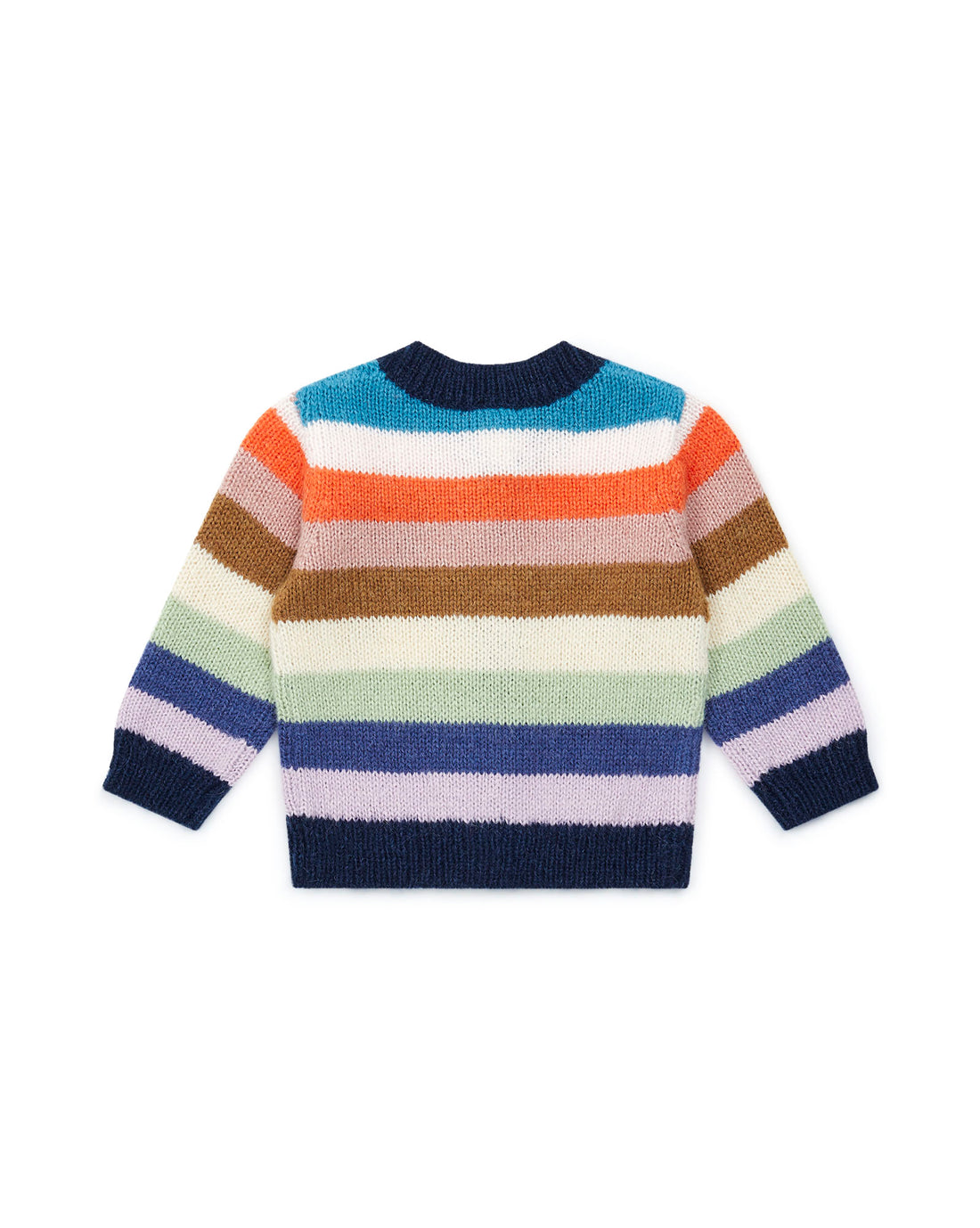 baby striped heart cardigan multi