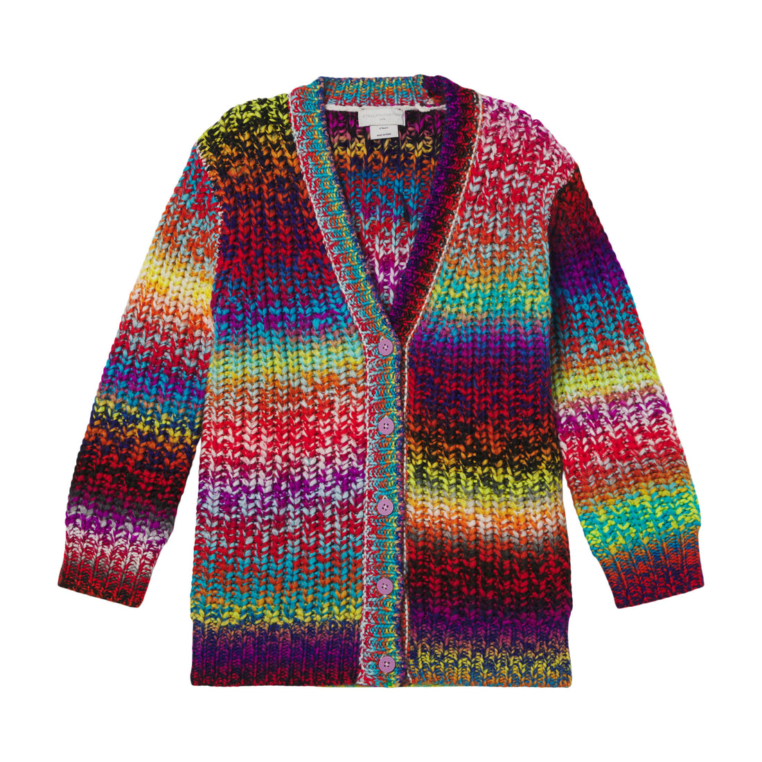 spaced dye striped cardigan