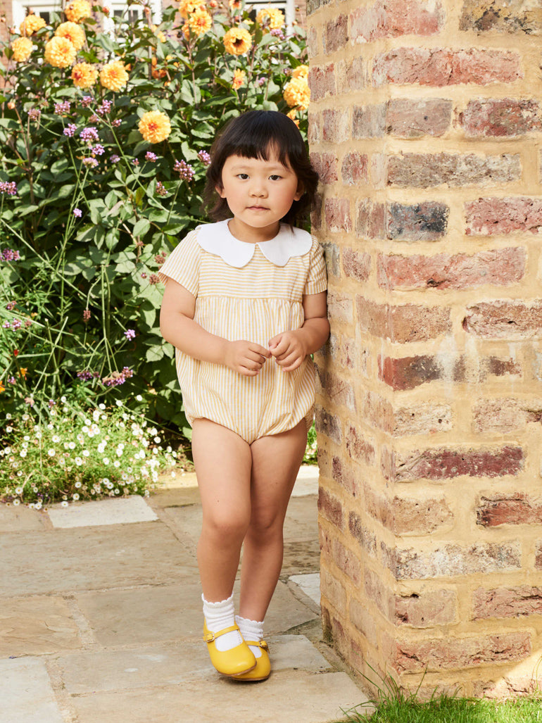 lina rompersuit yellow stripe