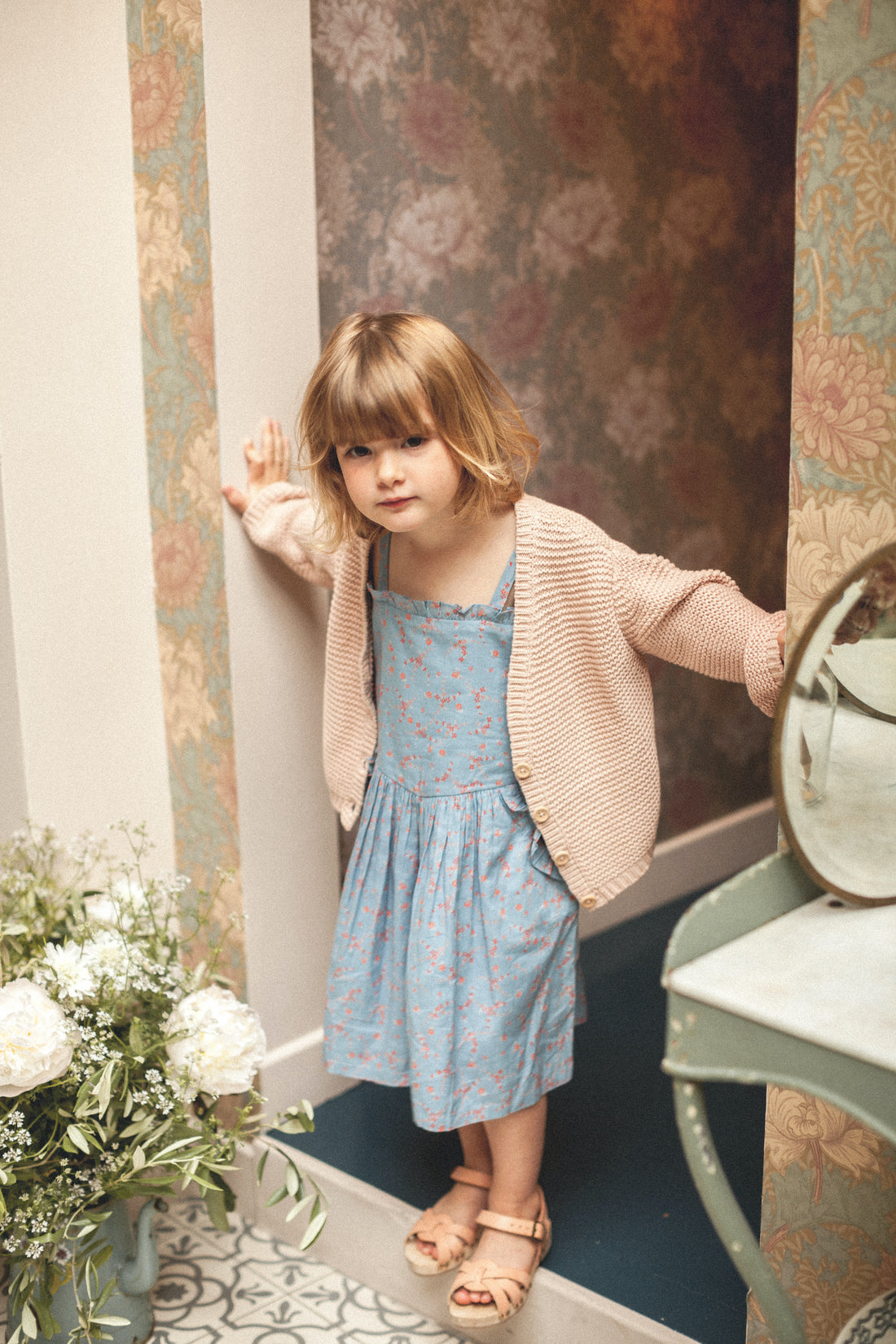 madalena dress blue floral