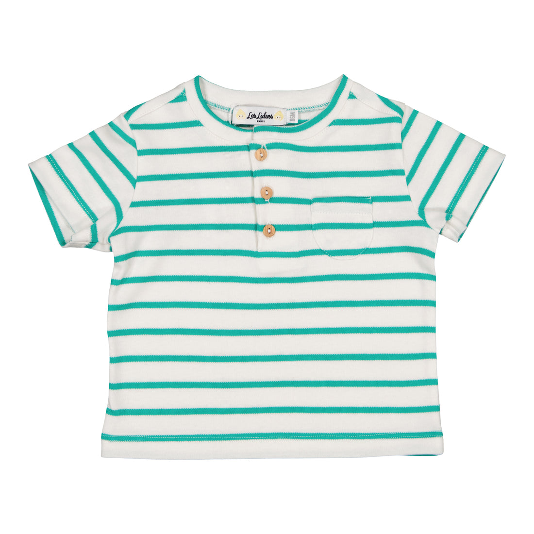 baby marin tee green stripe