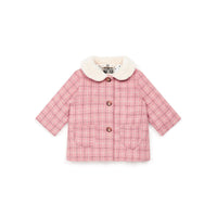 coat carreau rose