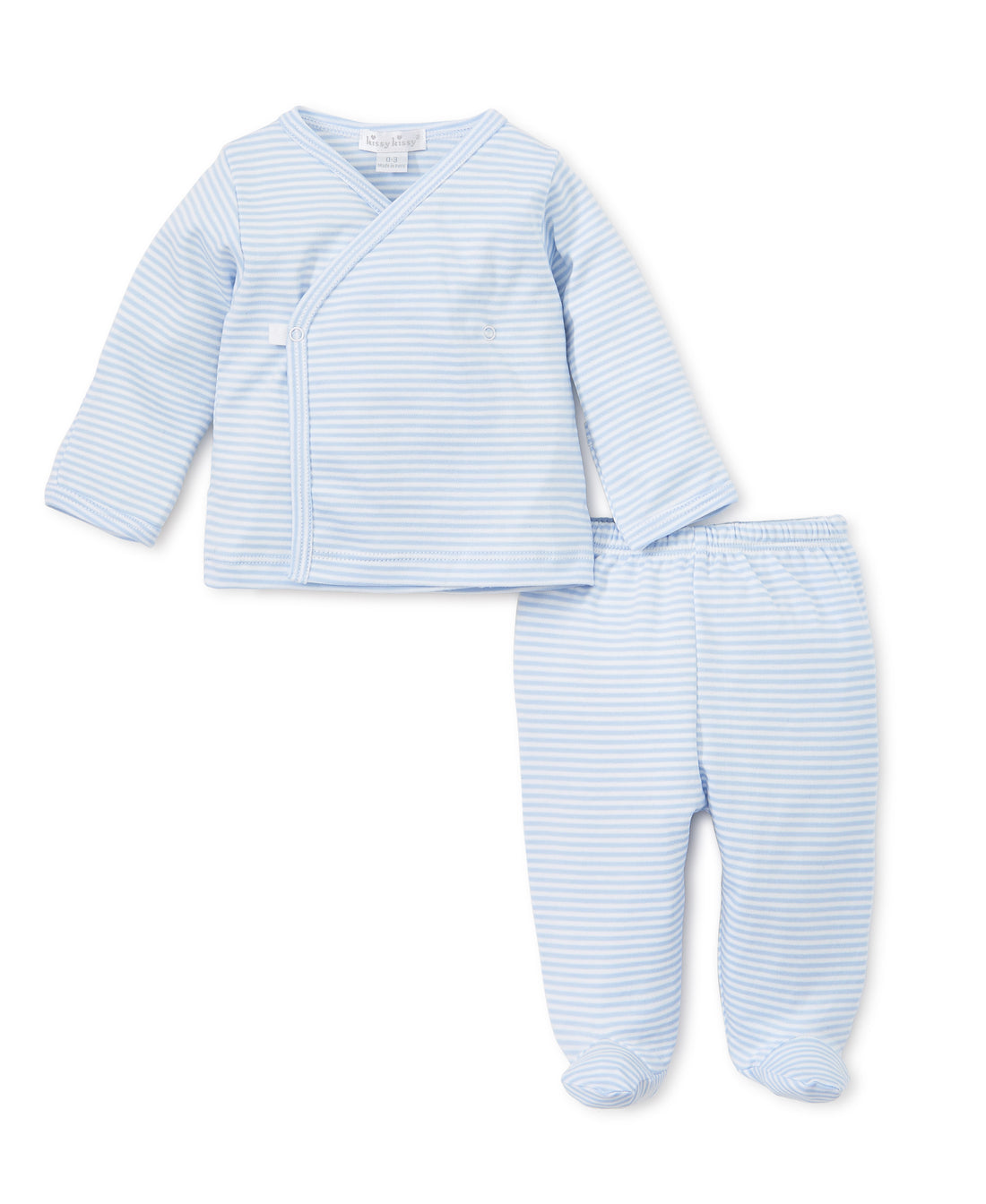 stripes footed pant set
