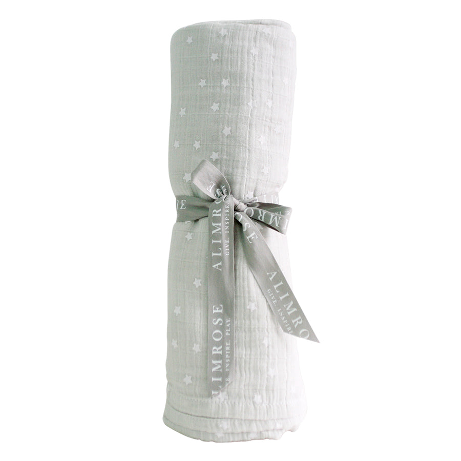 muslin swaddle storm grey starry night