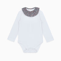 baby flor onesie blue