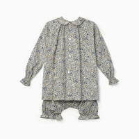 baby anais smock set blue floral