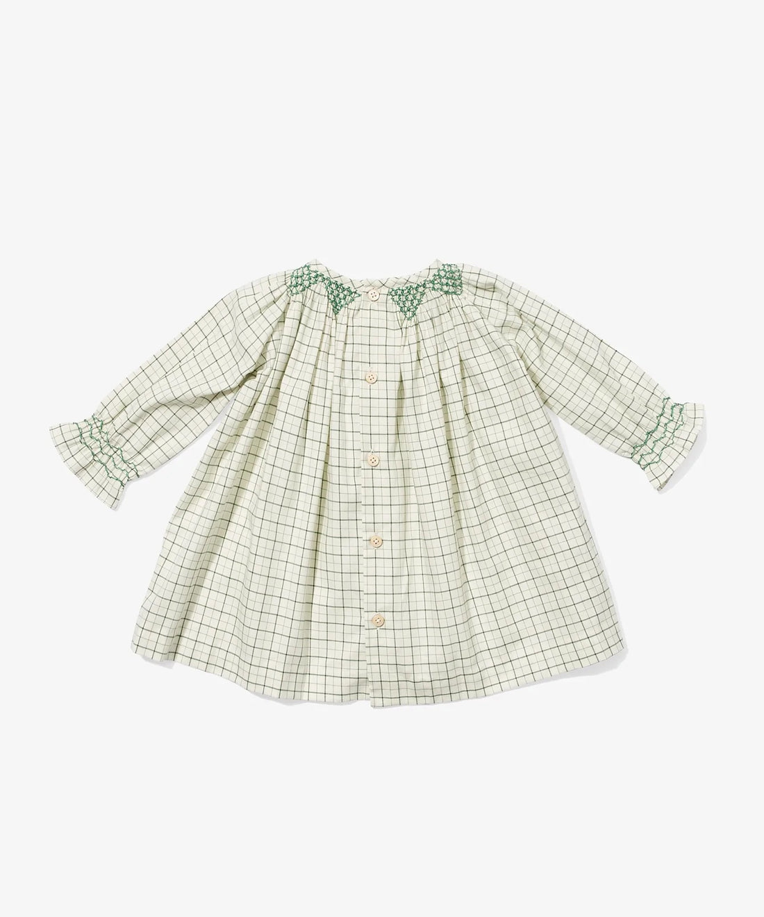 baby willa dress green tattersall