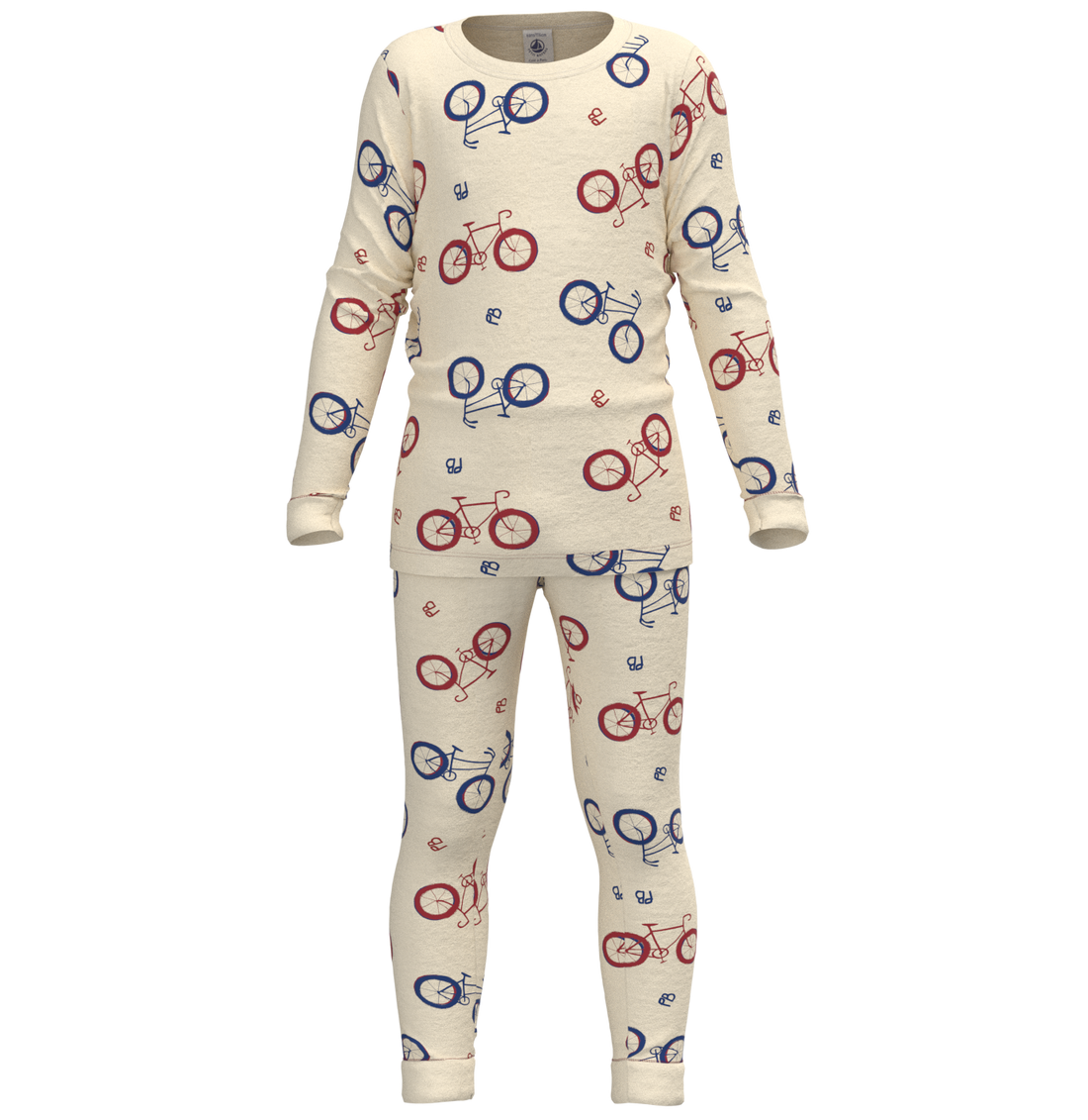 baby bicycle print ls  loungewear