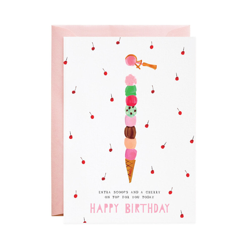 extra birthday scoops birthday greeting card