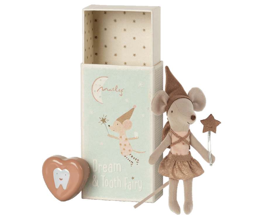 tooth fairy mouse in matchbox rose