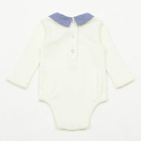 baby gingham collar onesie