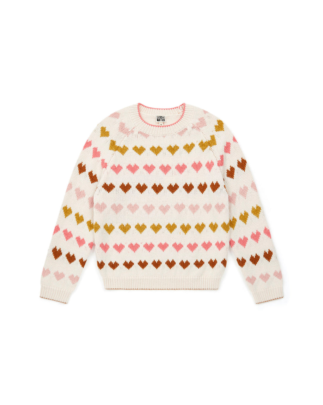 hearts pullover creme bonton