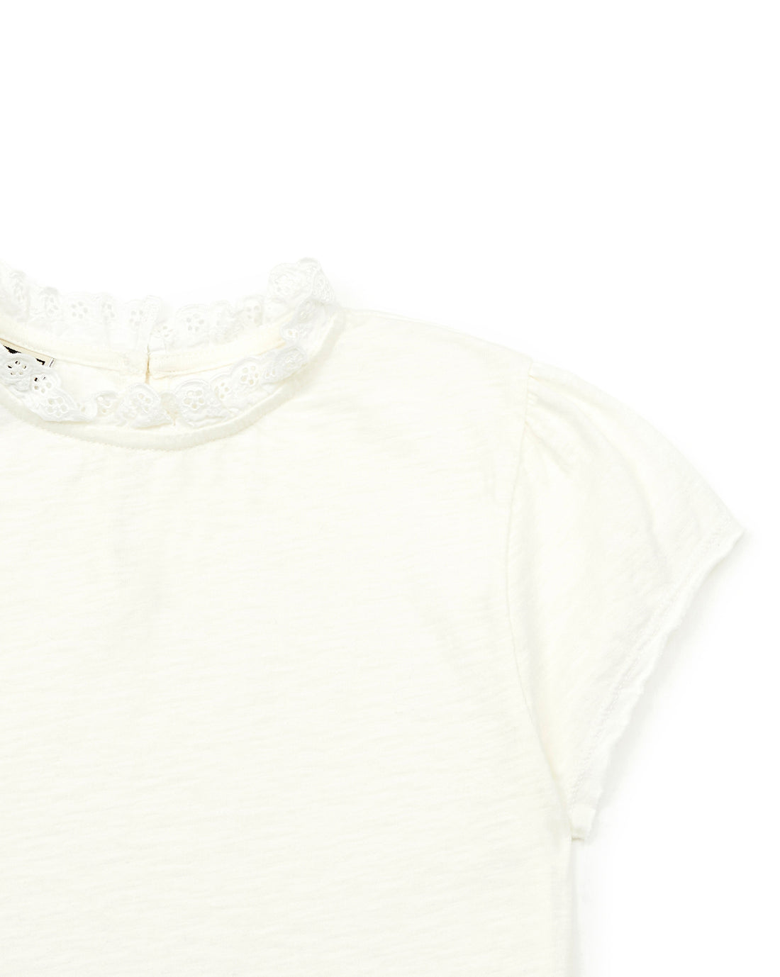 girls lace tee creme