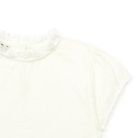 girls lace tee creme