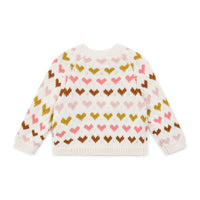 baby heart cardigan creme bonton