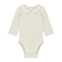 baby collar onesie cream