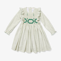emily dress green tattersall