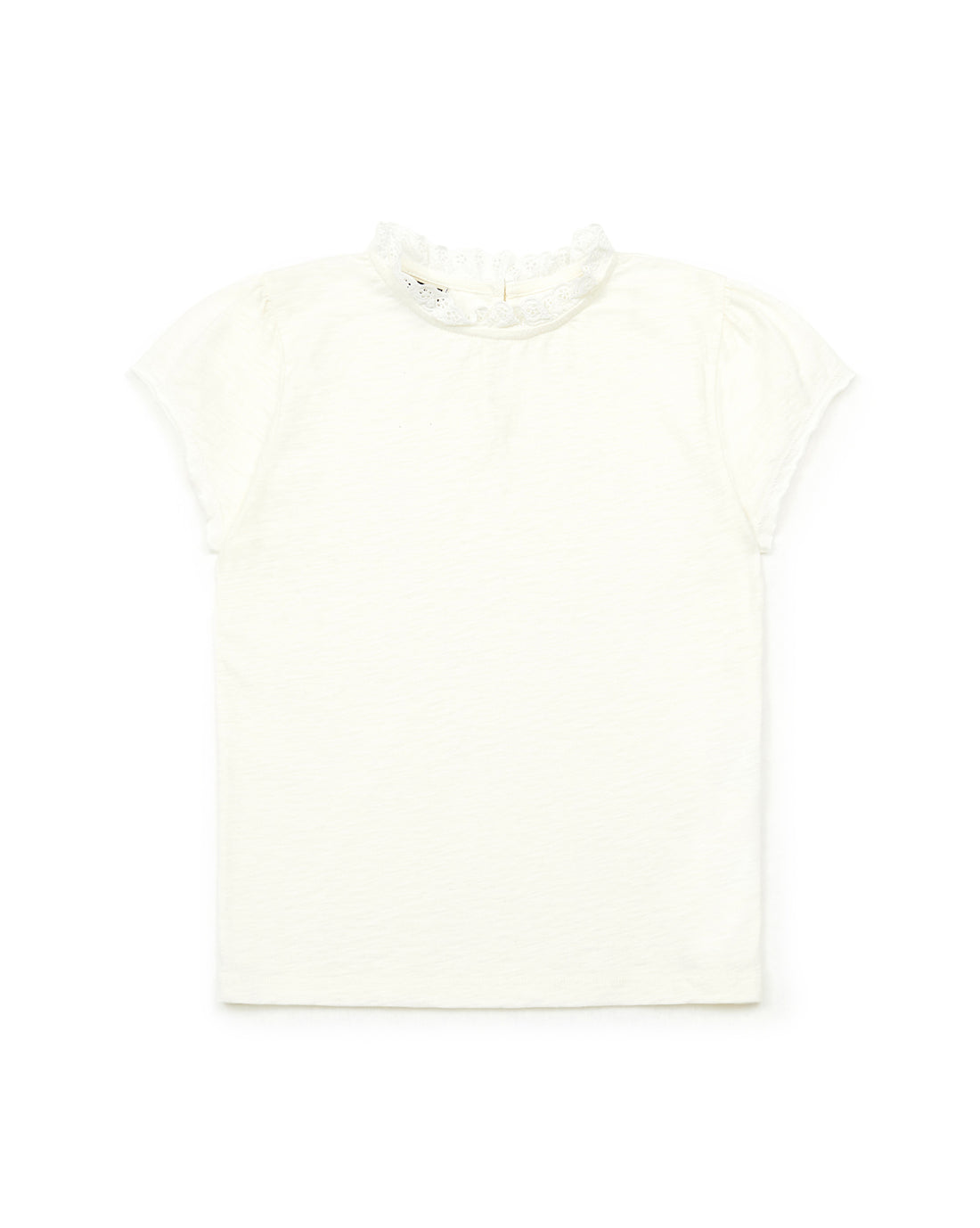 girls lace tee creme