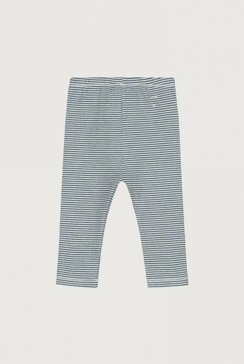 baby striped leggings blue grey