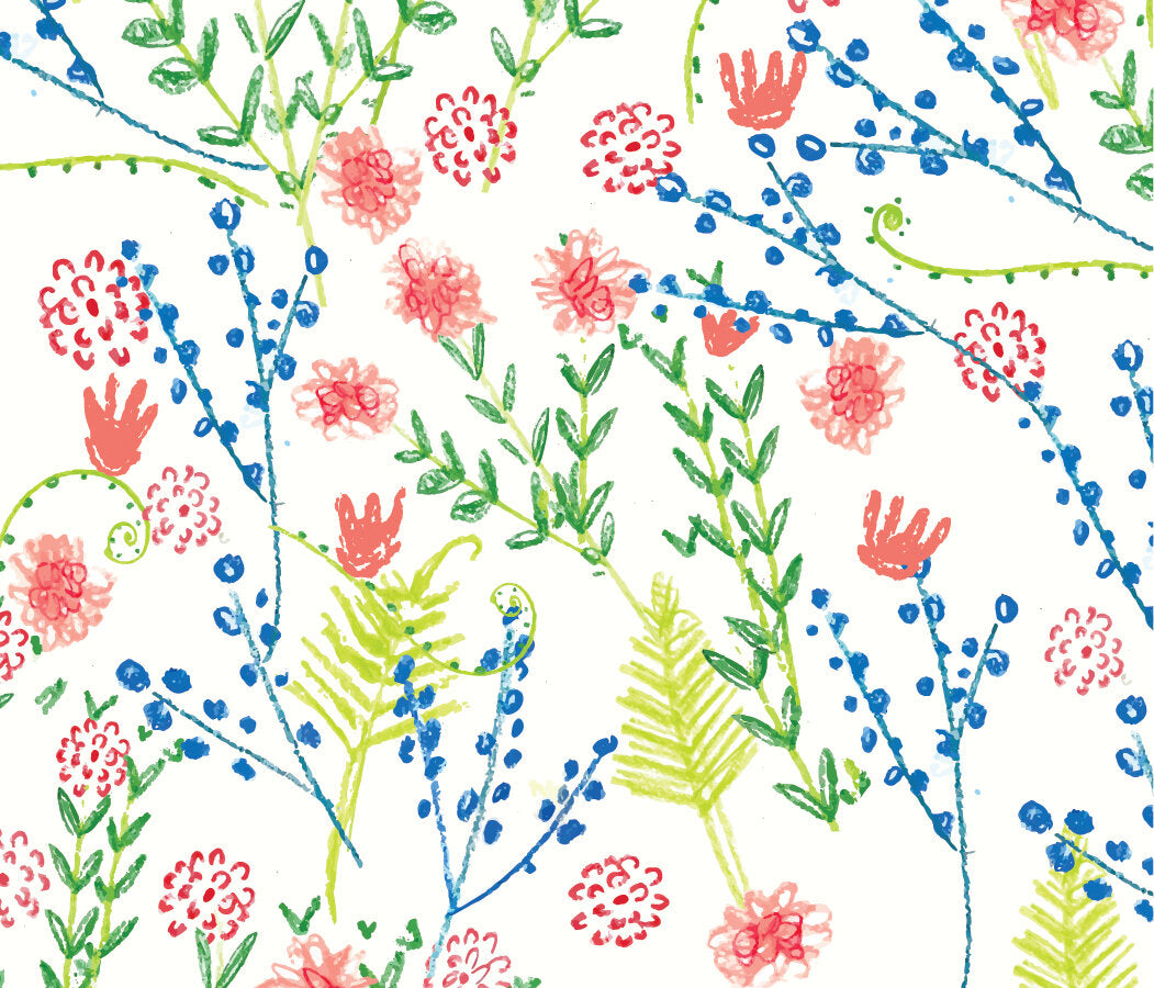 countryside wildflowers gift wrap sheets