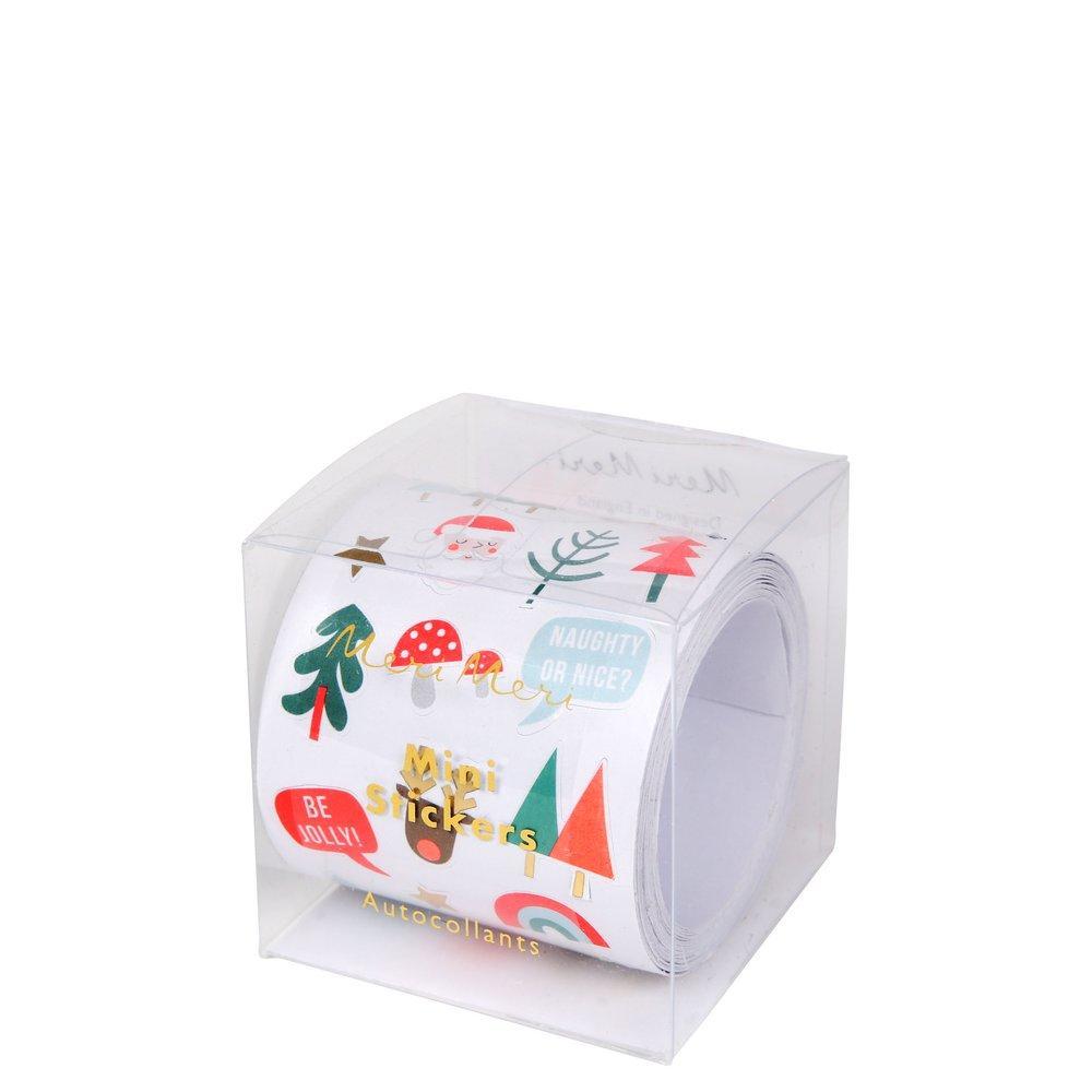 mini christmas icon sticker roll