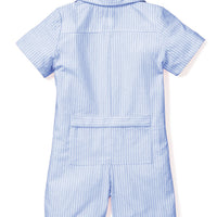 baby seersucker classic romper french blue