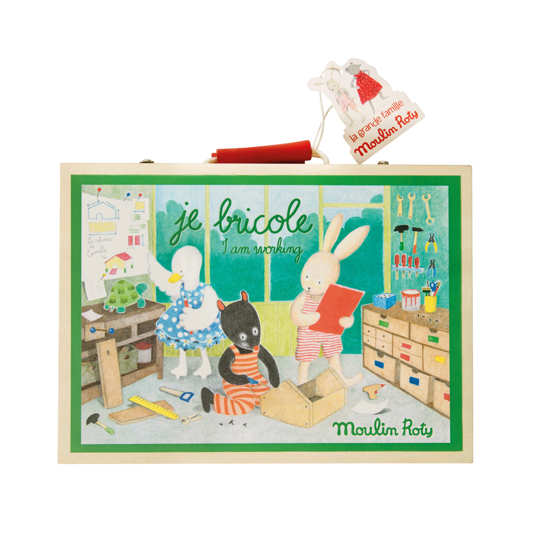 wooden tool valise