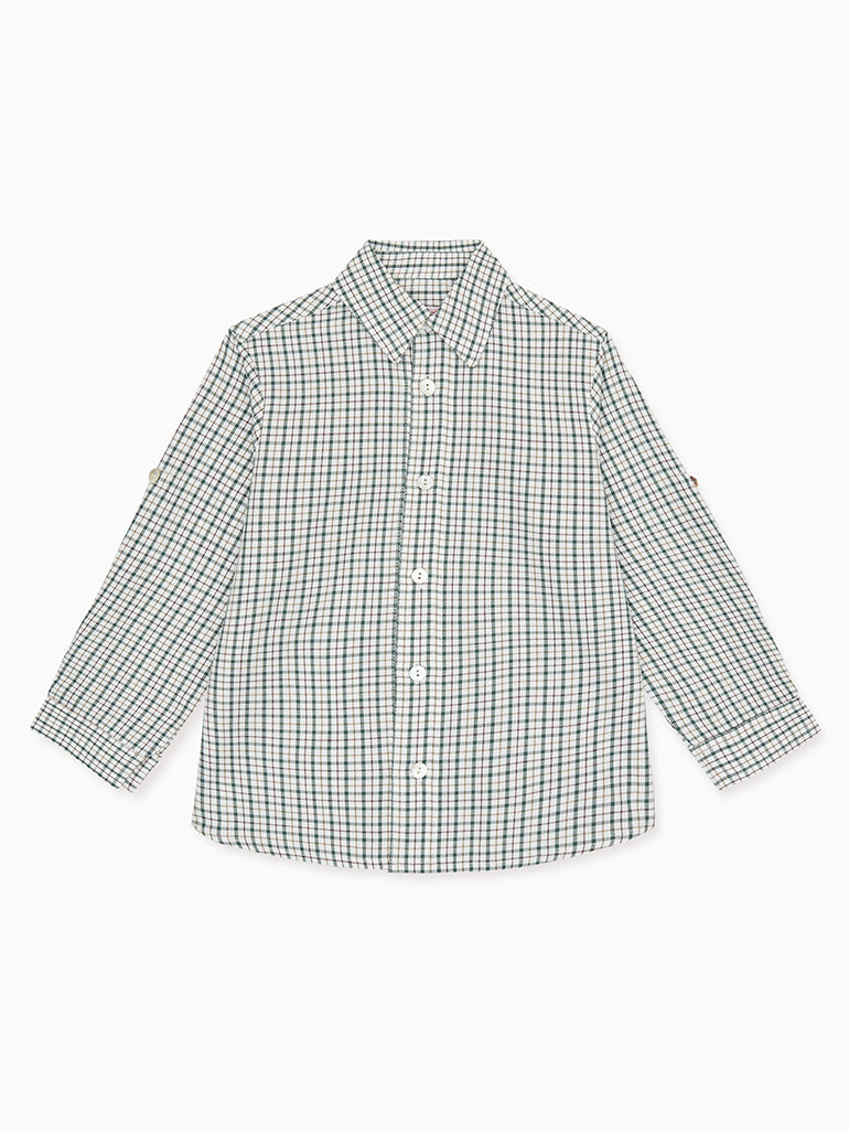nico shirt green check