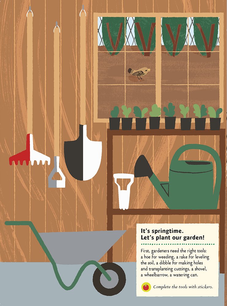 my nature sticker activity: in the vegetable garden