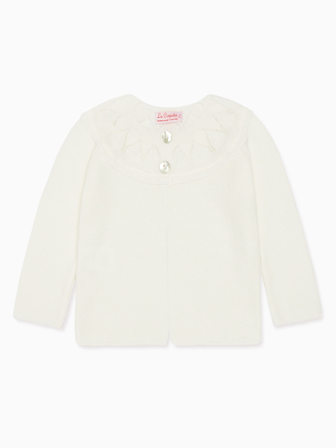 girls ivory baena cardigan