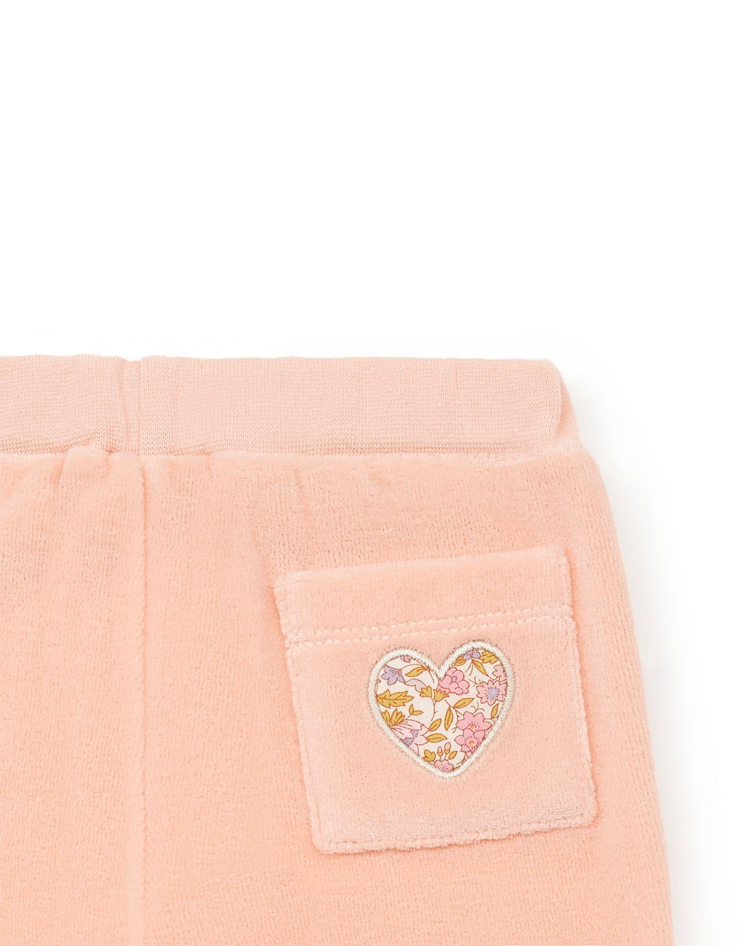 baby velvet logo pant