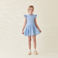 girls rita dress blue