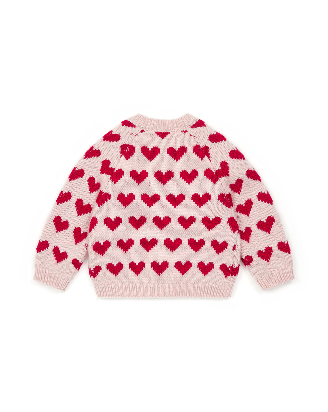 baby jacquard hearts cardigan