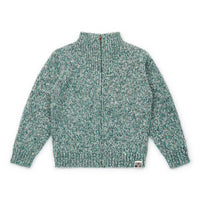zipper cardigan chine vert