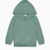 boys leo hoodie jumper sage