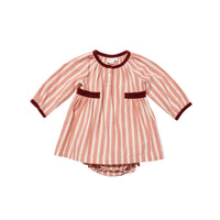 baby elizabeth dress holiday stripe