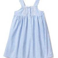 baby seersucker charlotte nightgown french blue